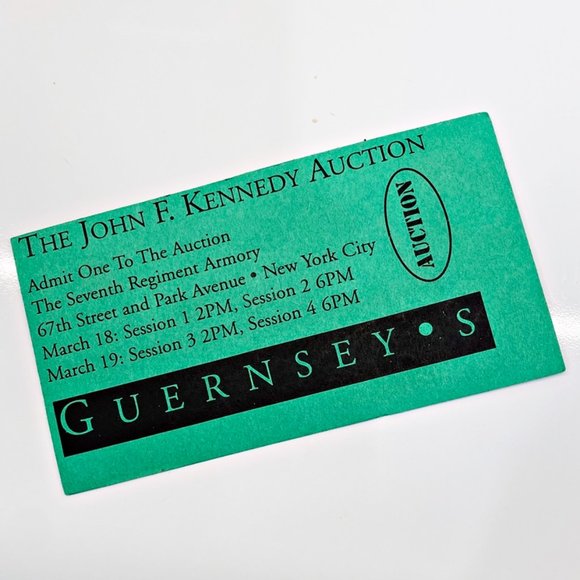 The JFK Auction Ticket Guernseys 3/18-3/19 1998 + Free My Notes & Printout Pages - Picture 1 of 7